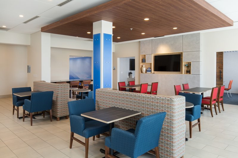 Our breakfast area offers a variety of seating options.
