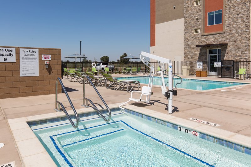 Take a dip in our outdoor pool and hot tub.