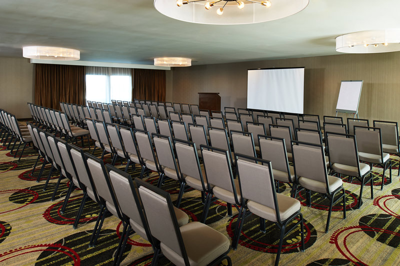 Penthouse meeting room setup in a theater style