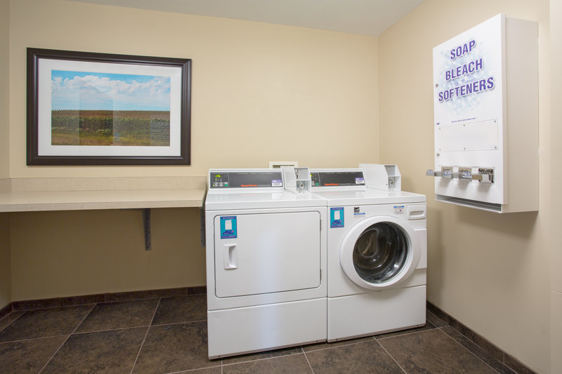 24 hour coin operated laundry facility.