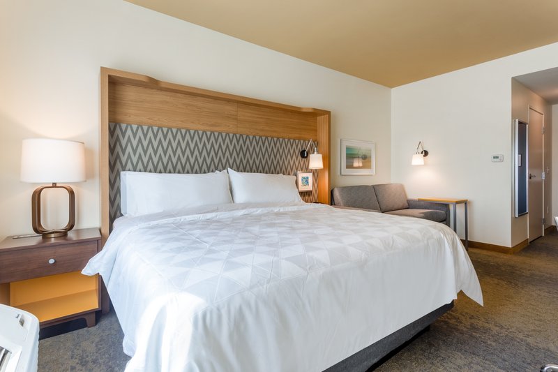 New King Room with upgraded comfortable beds and pull out sofa.