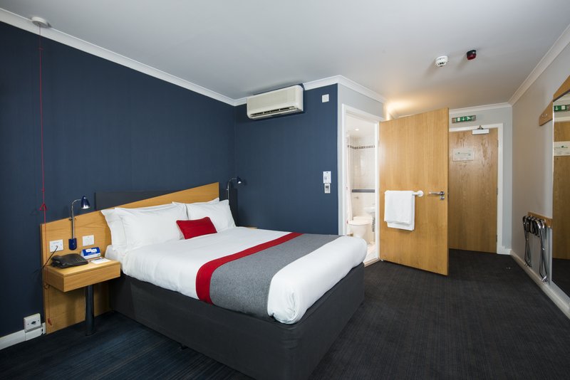 Accessible rooms are fit with wider door frames and wet room