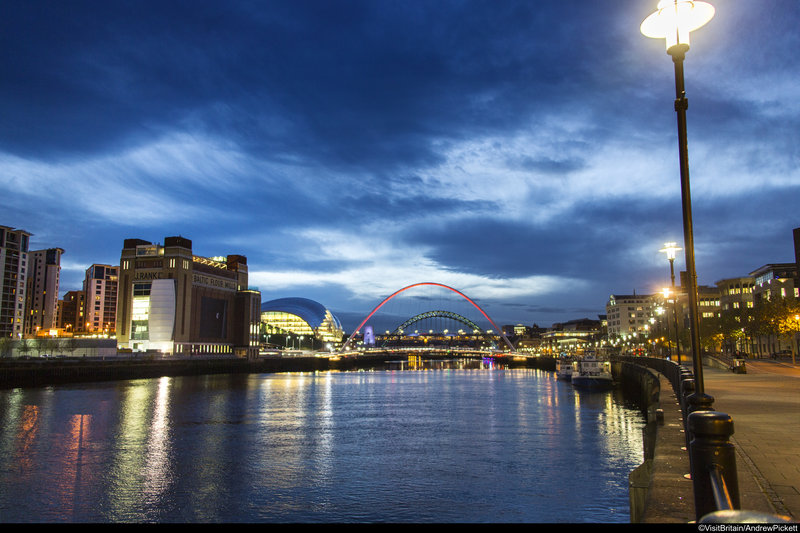 Take a stroll down Newcastle Quayside just 12-minutes away
