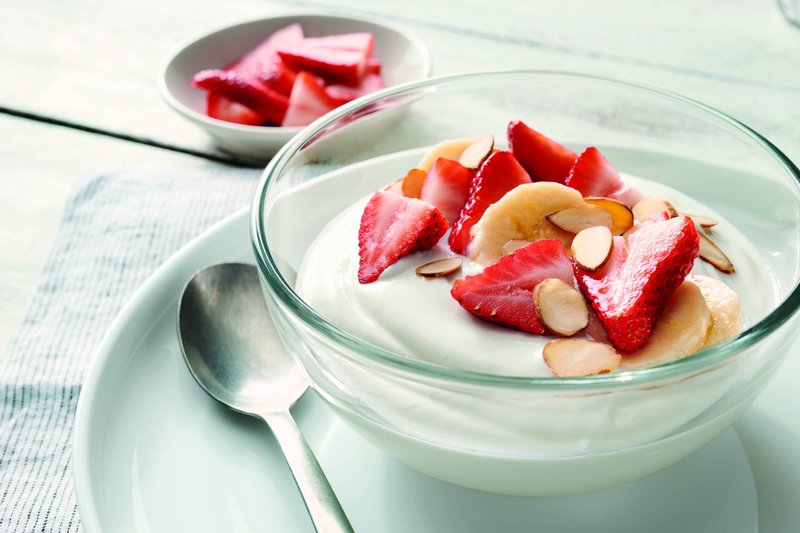 Yogurt with Fresh Fruit Toppings
